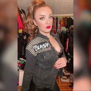 Vintage Black Denim Levi’s Custom Punk Jacket